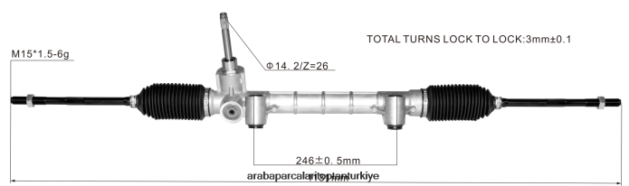 DODGE/CHRYSLER hidrolik direksiyon kremayeri 68543684aa 52158008 2PR04D2793 - Izmir Motosiklet Yedek Parçaları