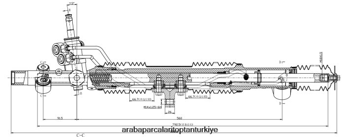 HONDA hidrolik direksiyon kremayeri 53601-s7c-g02 2PR04D2531 - Konya Motosiklet Yedek Parçaları