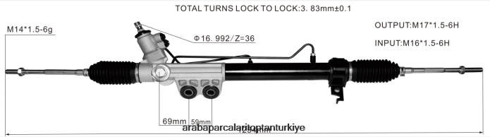 ISUZU hidrolik direksiyon kremayeri 8-98229842 2PR04D2612 - Honda Motosiklet Yedek Parçaları