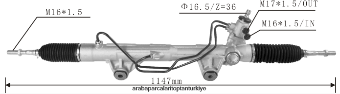 MITSUBISHI hidrolik direksiyon kremayeri 4410a603 55270329 7169386010 2PR04D2543 - Izmir Motosiklet Yedek Parçaları