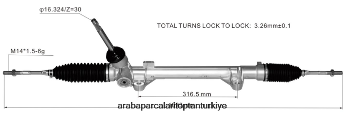 RENAULT hidrolik direksiyon kremayeri 48001-8099r 480011626r 2PR04D2806 - Araba Parçaları Toptan Satış