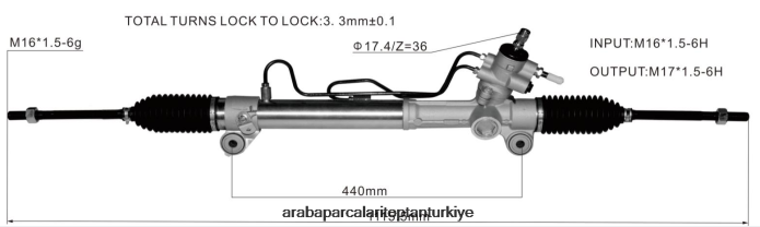 TOYOTA hidrolik direksiyon kremayeri 44200-12770 2PR04D2474 - Premium Motosiklet Yedek Parçaları