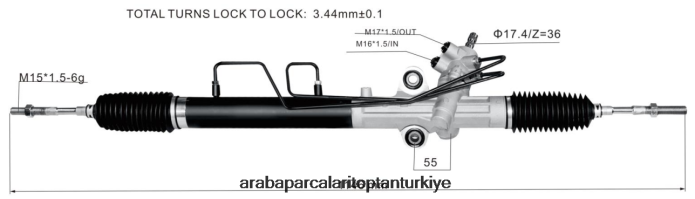 TOYOTA hidrolik direksiyon kremayeri 44200-26560 2PR04D2485 - Araba Parçaları Fiyatları