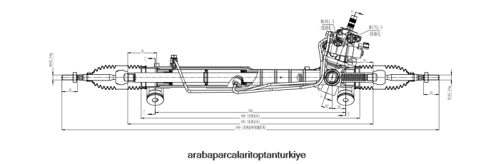 TOYOTA hidrolik direksiyon kremayeri 44200-50180 2PR04D2522 - Honda Motosiklet Yedek Parçaları