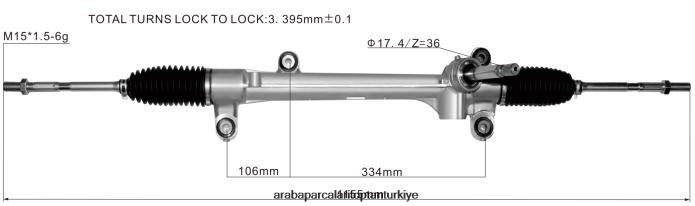 TOYOTA hidrolik direksiyon kremayeri 45510-28122 2PR04D2510 - Motosiklet Yedek Parçaları