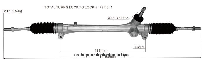 TOYOTA hidrolik direksiyon kremayeri 45510-48030 2PR04D2521 - Konya Motosiklet Yedek Parçaları