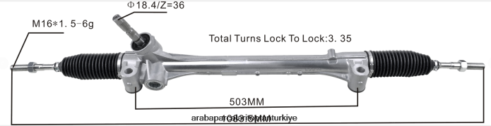 TOYOTA hidrolik direksiyon kremayeri 45510-58080 2PR04D2457 - Araba Parçaları Toptan